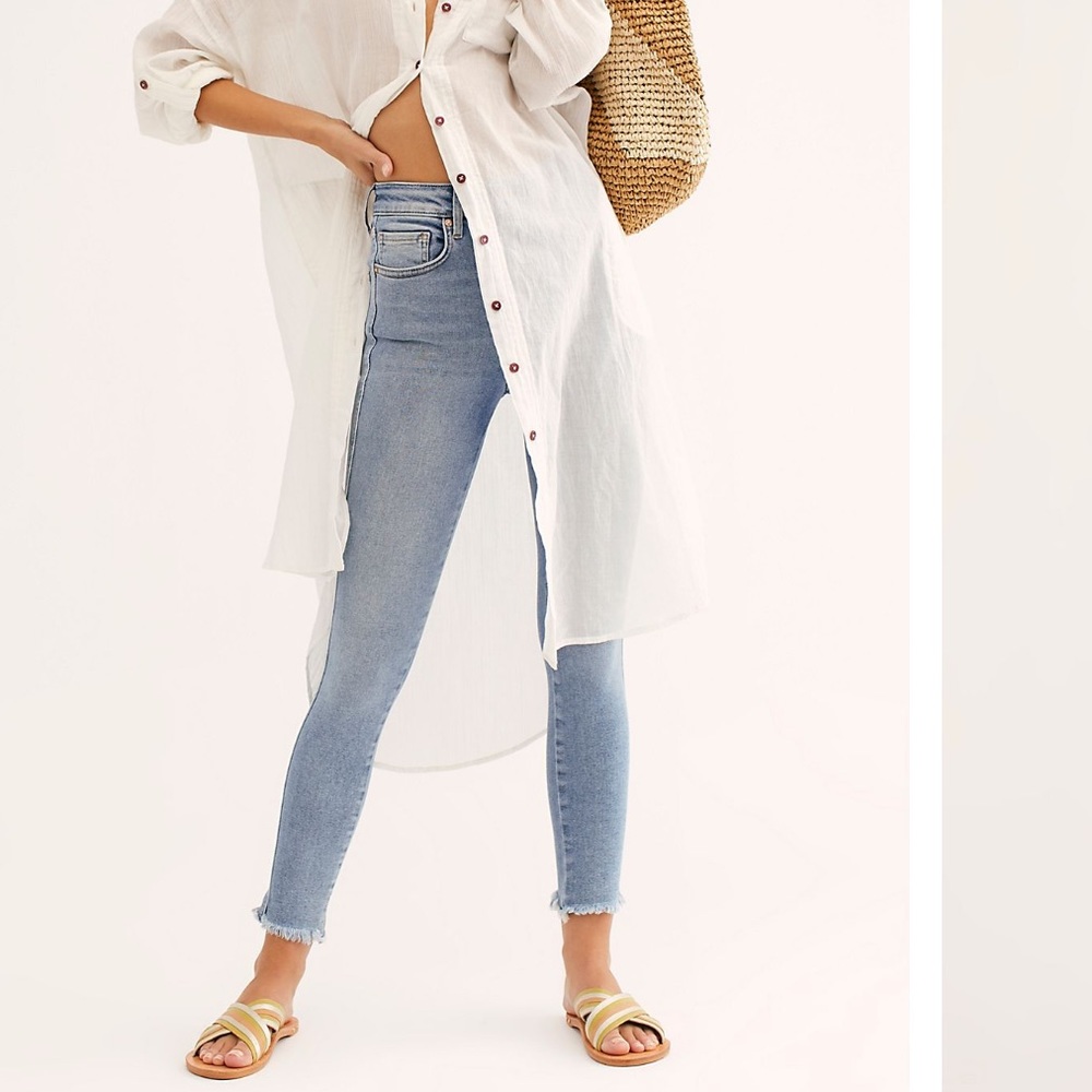 free people raw high-rise jegging